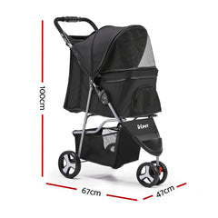 Pet Stroller 3 Wheels