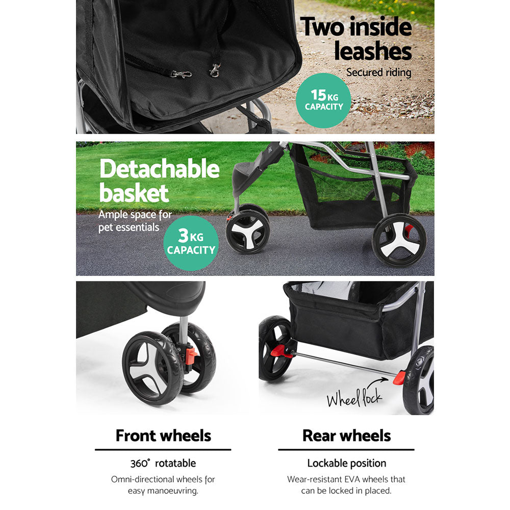 Pet Stroller 3 Wheels